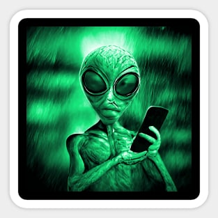 Alien Invasion Sci-fi Space Planet X Sticker